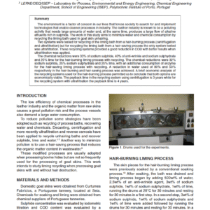 Recycling in Goat Skin Lime Unhairing