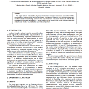 Biodegradation of Leather Tanned with Inorganic Salts