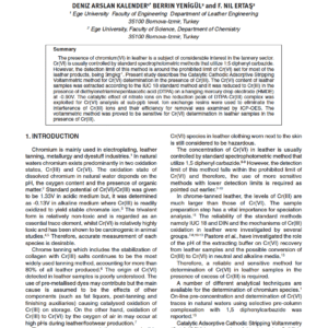A Sensitive Voltammetric Method for Chromium(VI) in Presence of Chromium(III) and its Application to Leather