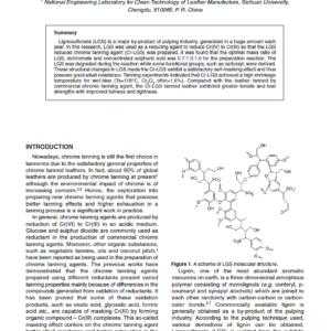 Preparation of Lignosulfonate Reduced Chrome Tanning Agent and its Tanning Effect