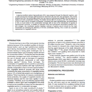 A Combination Tannage Based on Aluminium and Glycine-modified Lignosulfonate