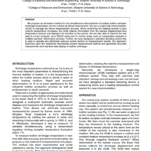A Method for Measuring Shrinkage Temperature of Leather