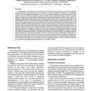 Environmental Developments and Researches in Brazilian Leather Sector