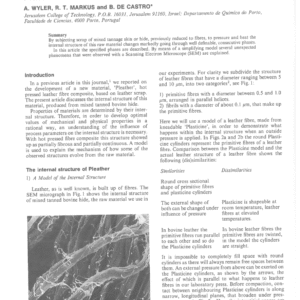 A Model for the Internal Structure of Hot Pressed Leather