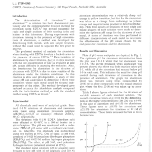 A Simple Method for the Combined Determination of Both Zirconium and Aluminium in Leather and Tanning Solutions
