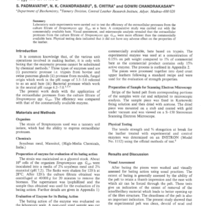 Application of the Extracellular Proteases from the Culture Filtrate of Streptomyces spp. G157 In Bating
