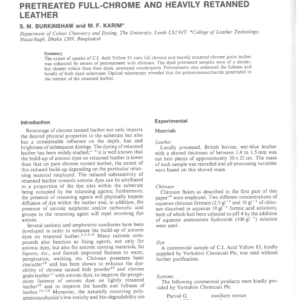 Chitosan in Leather Production Part 3: Build-Up Properties of Chitosan Pretreated Full-Chrome and Heavily Retanned Leather