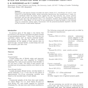 Chitosan in Leather Production Part 6: The Enhancement of Uptake of Anionic Dyes on Crusted and Dyed-Through Leather