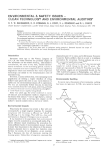 Environmental & Safety Issues - Clean Technology and Environmental Auditing