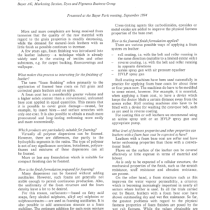 Foam Base Coats in Leather Finishing