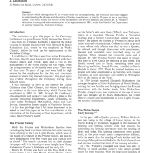 Henry Richardson Proctor, His Early Life 1848-1891