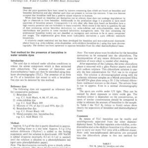 How to Test for Benzidine Dyes in Dye Mixtures