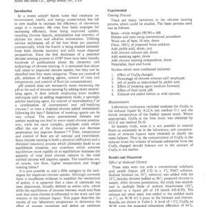 Improved Chrome Utilisation in Chrome Tanning