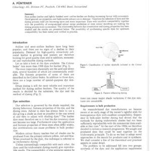 Influence of the Constitution of Leather Dyes on Their Dyeing Behaviour
