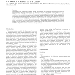 Leaching Characteristics of Tannery Wastes with Respect to Landfill Co-Disposal