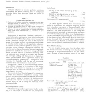 Low-Salt Antiseptic Curing Studies