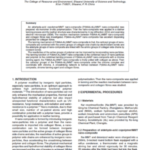 The Interaction Between Collagen and Aldehyde-Acid Copolymer/MMT Nano-Composite