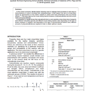 Aqueous Finishing with Polycarbodiimide Cross-Linked Binders
