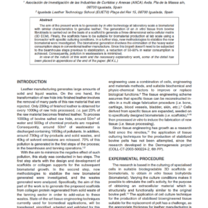 Design of Scaffolds for Biopelt from Tanning Sector By-products