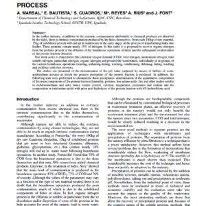 Recovery Of Organic Nitrogen From Beamhouse Wastewater In A Hair Recovery Process