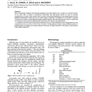 Aqueous Finishing With Polyisocyanate Crosslinked Binders