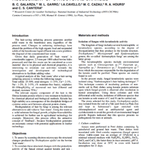 Fungal Biotransformation Of Bovine Hair: Assessment Of Structural Changes