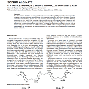 Tanning With Natural Polymeric Materials Part I: Ecofriendly Tanning Using Dialdehyde Sodium Alginate