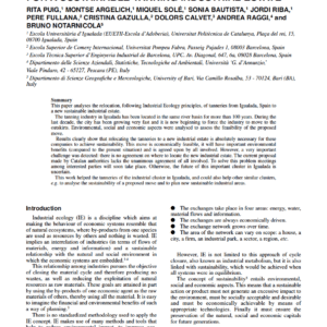 Industrial Ecology As A Planning Approach For A Sustainable Tanning Industrial Estate