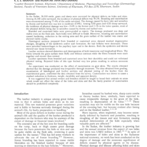 Studies on the Defects and the Economic Losses on Crust Leather Resulting from Physical Damage