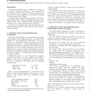 Synthesis and Application of a Tanning/Fatliquoring Preparation