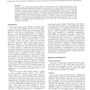 Tannin Analysis by Near Infrared Spectroscopy
