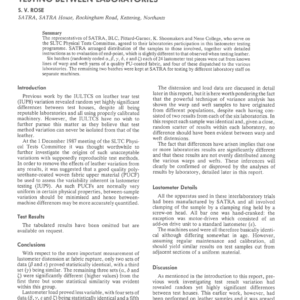 Technical Note: Investigation into Consistency of Lastometer Testing Between Laboratories