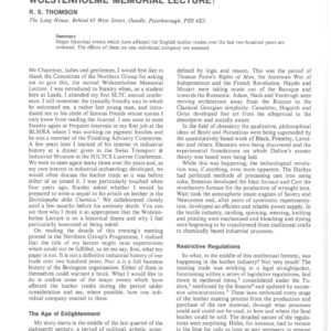 The English Leather Industry 1790-1990: The Case of Bevingtons of Bermondsey