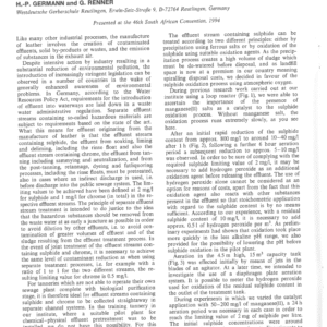 The Physical - Chemical Treatment of Tannery Effluents