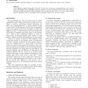 The Relationship Between Bovine Ectoparasite Treatments and Grain Leather Quality