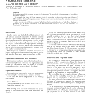 Utilization of Leather Waste - Animal Feedstuff from Chrome Shavings: Part 2. A Model for the Hydrolysis Kinetics