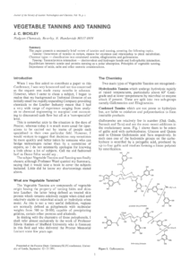 Vegetable Tannins and Tanning