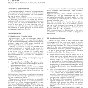 Vegetable and Synthetic Tannins