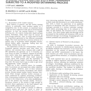 Waste Processing in the Tannery: Production of Gelatin, Reconstituted Collagen and Glue from Chrome-Tanned Leather Splits and Trimmings Subjected to a Modified Detanning Process