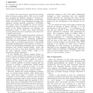 A Comparison of the Dyeing Characteristics of Leather Tanned with Combinations of Mimosa, Aluminium and Glutaraldehyde