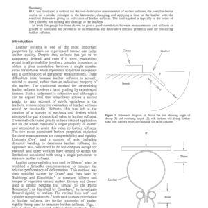 A New Non-Destructive Leather Softness Test