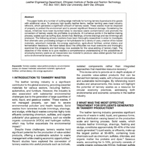 A Review on Possible Value-Added Products from Tannery Waste