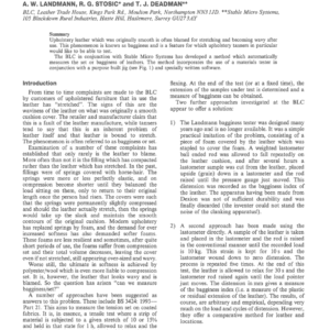 A Test for Bagginess and Computer Lastometer Test