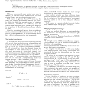 A Whiteness Formula for Crust Leather