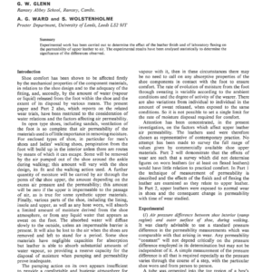 Air Permeability of Shoe Upper Leather Part 1
