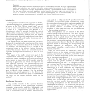 Anthocyanidins of Parkia Clappertoniana