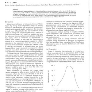 Bates and Related Enzyme Products: A Review of the Approaches to Laboratory Estimation of Their Activity