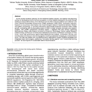 Bibliometric Analysis Reveals the Research Status and Trends of Chromium-Free Tanning Agents