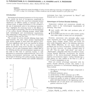 Carbon Dioxide Deliming - An Environmentally Friendly Option for Indian Tanneries