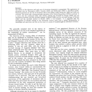 Chrome Tanning in the Nineteenth Century